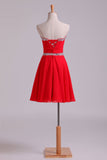 Beaded Sweetheart Neckline & Waistline Homecoming Dresses Mini